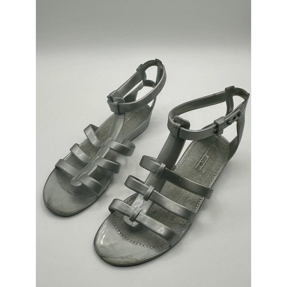 Marc Jacobs Silver Jelly Gladiator Style Sandals Size 37 (6.5 US) EUC!